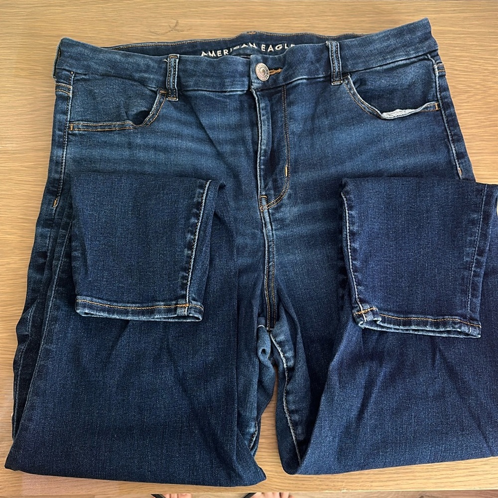 Size 16 short American eagle curvy high rise skinny darker wash